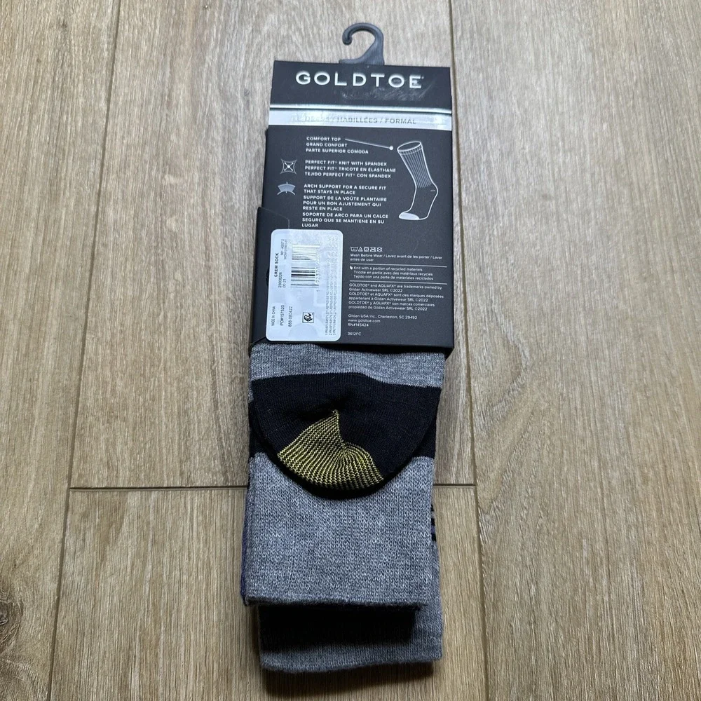 GoldToe Edition QuaFX‎ Formal Knit Multiple Pattern Crew Dress Socks Mens 6-12.5